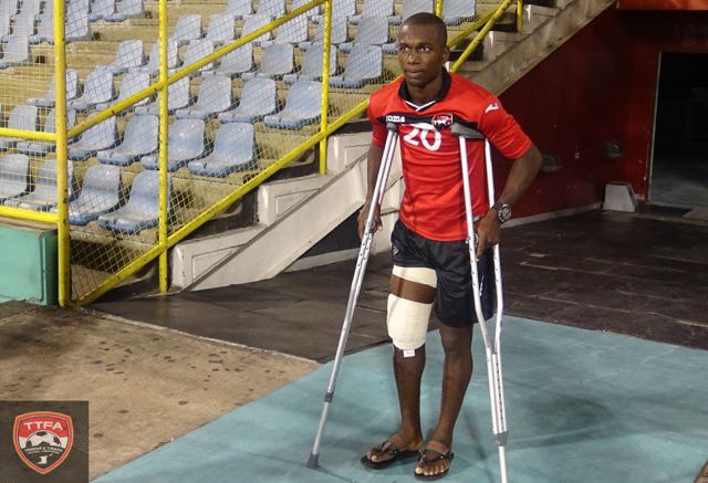 Photo shows Keron Cummings at the Hasely Crawford Stadium on Sunday/ TTFA Media