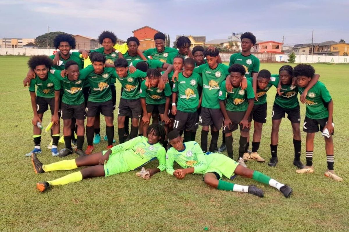 Secondary Schools Football League central zone championship division leaders Carapichaima East Secondary. Photo courtesy Lynelle Marchan.