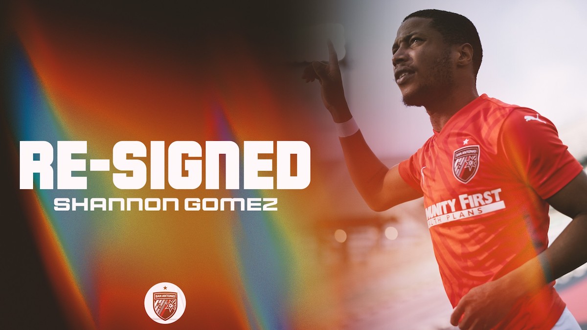 San Antonio FC re-signs defender Shannon Gomez for a fourth season