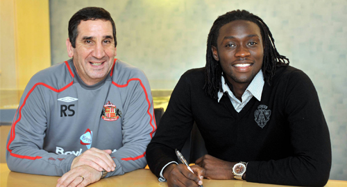 Sunderland Manager Ricky Sbragia (left) and Kenwyne Jones.