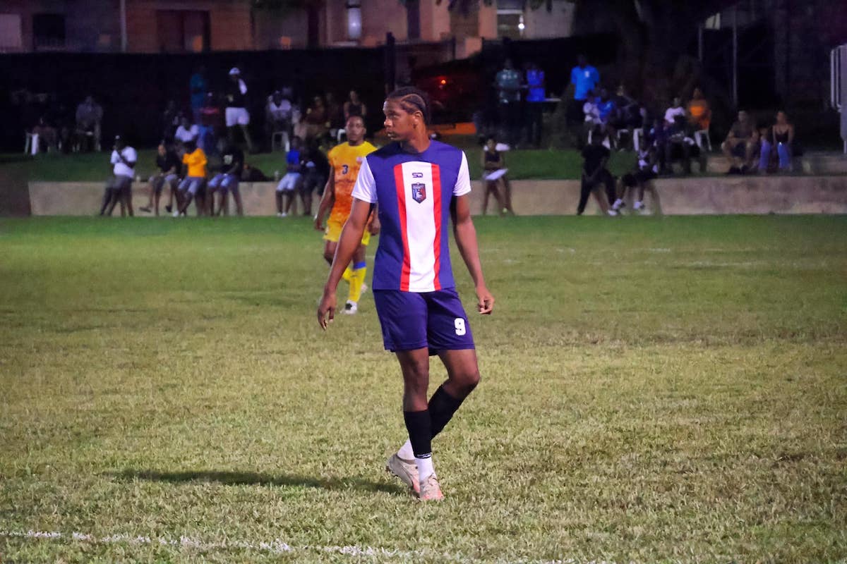 Caledonia AIA's Jean-Heim McFee during action against AC Port of Spain in their T&T Premier Football League match, on Sunday, December 15th 2024, at the Police Barracks, St James.