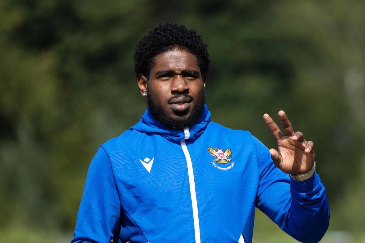 St Johnstone's Andre Raymond ahead of a William Hill Premiership match between St Johnstone and Motherwell at McDiarmid Park, on August 31, 2024, in Perth, Scotland. (Photo by Ross Parker/SNS Group via Getty Images)