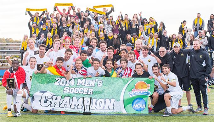 Nathan Regis with Pfeiffer University (2014 Carolinas Conference Champions)