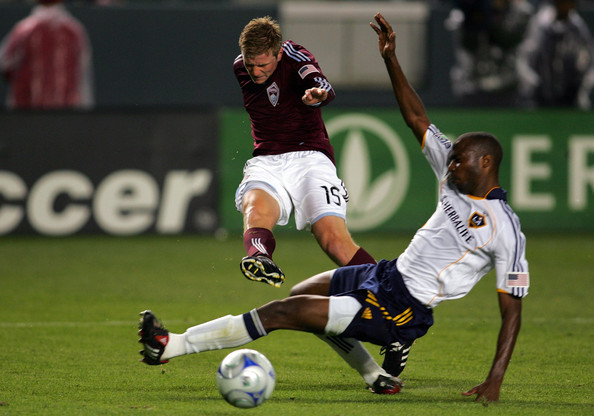 Flashback - Yohance Marshall at LA goes in for the tackle.