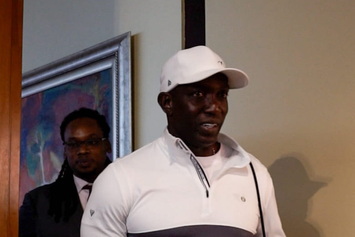 Newly appointed Trinidad and Tobago Head Coach Dwight Yorke arrives at the Piarco International Airport on Friday, November 8th 2024.