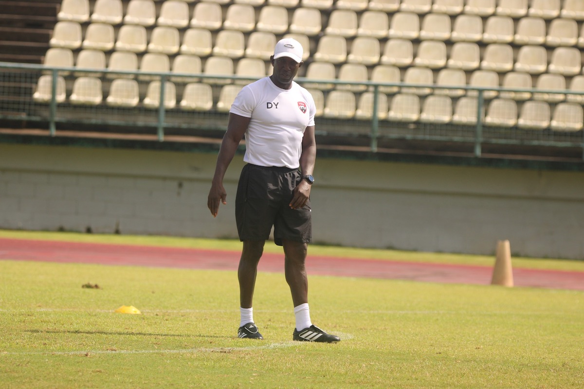 Trinidad and Tobago Head Coach Dwight Yorke conducts a training session at the Larry Gomes Stadium, Malabar on Saturday, November 16th 2024.